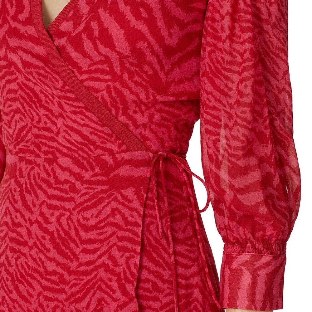 All Saints Keva Remix Red Zebra Print Dress Size XSMALL - Picture 6 of 13